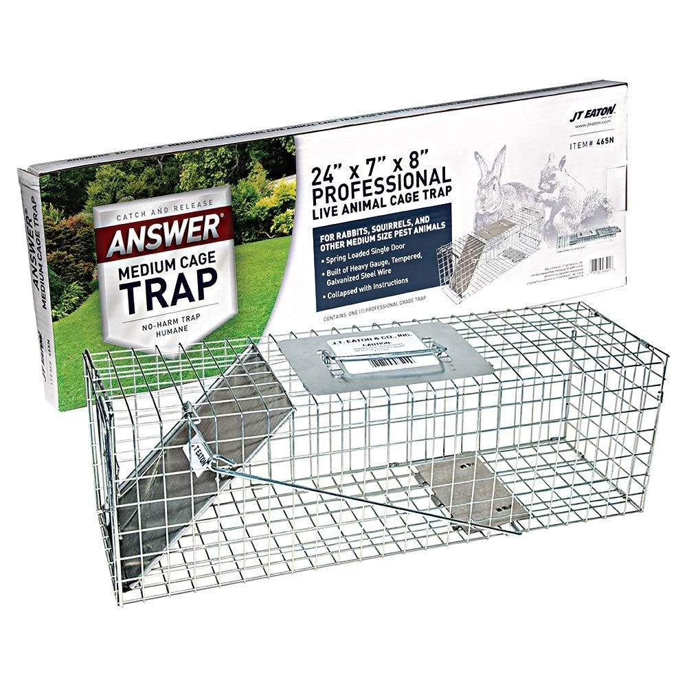 Answer Live Animal Catch Trap, Medium Size, 24in X 7in X 8in By JT Eaton 1 Answer Live Animal Catch Trap, Medium Size, 24in X 7in X 8in By JT Eaton