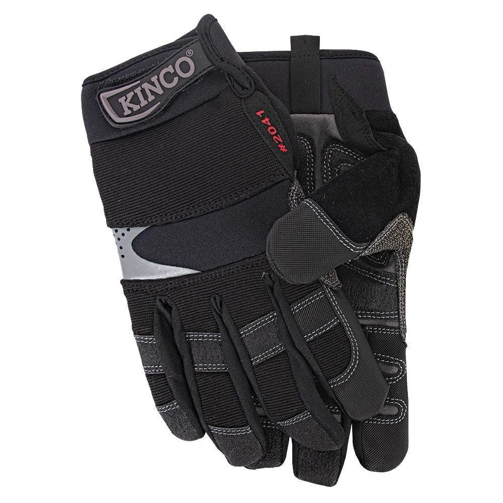 Kincopro General Black And Gray Suede Gloves, Medium 1 Kincopro General Black And Gray Suede Gloves, Medium