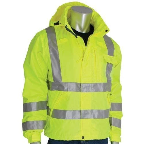 Breathable High-Visibility Rain Jacket, LG 1 Breathable High-Visibility Rain Jacket, LG