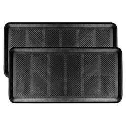 Safetycare Rubber Shoe & Boot Tray 32 X 16 X 0.75 Inches - 2 Mats