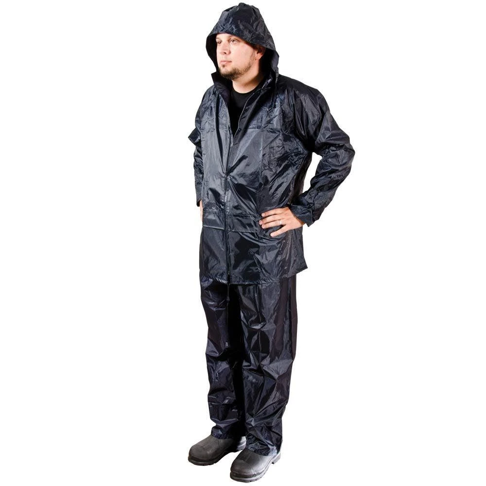 Premium Rainsuit With Polyester Coating, Blue, Size Extra Large 1 Premium Rainsuit With Polyester Coating, Blue, Size Extra Large