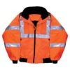 Majestic-Lined Orange Bomber Jacket Class III - Size XL