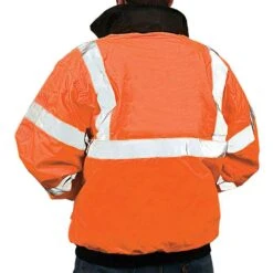 Majestic-Lined Orange Bomber Jacket Class III - Size XL -A.M. Leonard Tools Shop 751302 2 7