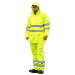 Majestic Hi-Vis High-Visibility Class III Rainwear Jacket - Size 2XL