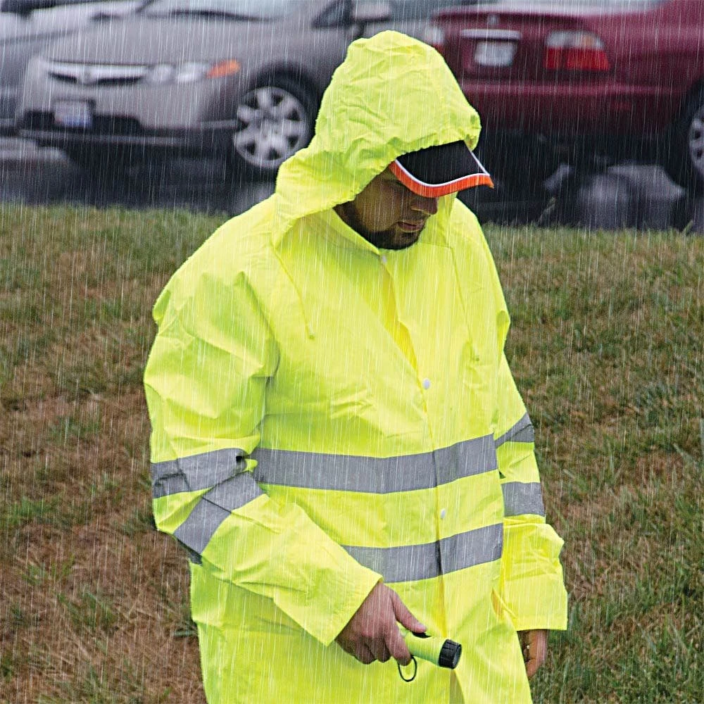 Majestic Hi-Vis High-Visibility Class III Rainwear Jacket - Size 2XL 4 Majestic Hi-Vis High-Visibility Class III Rainwear Jacket - Size 2XL - Image 4
