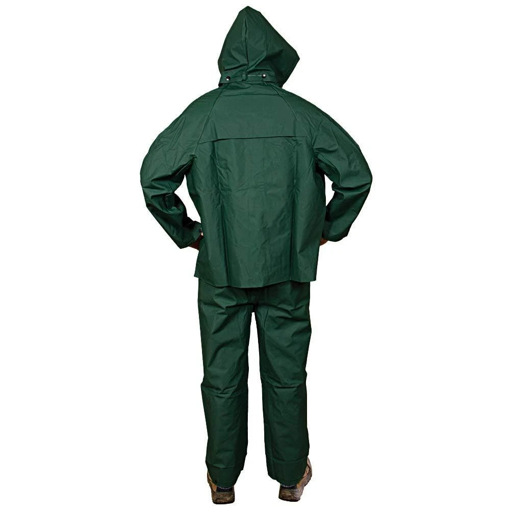 Sitex 3-Piece PVC On Polyester Rainsuit, Green, Size Medium By ONGUARD 2 Sitex 3-Piece PVC On Polyester Rainsuit, Green, Size Medium By ONGUARD - Image 2