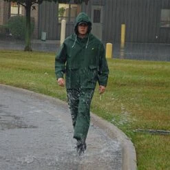 Sitex 3-Piece PVC On Polyester Rainsuit, Green, Size Medium By ONGUARD 5 Sitex 3-Piece PVC On Polyester Rainsuit, Green, Size Medium By ONGUARD -A.M. Leonard Tools Shop 76600 2 2