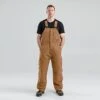 Original Washed Insulated Bib Overalls, Brown, Size Large By Berne