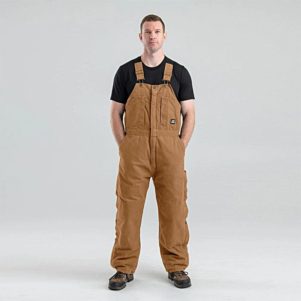 Original Washed Insulated Bib Overalls, Brown, Size Medium-Tall By Berne 1 Original Washed Insulated Bib Overalls, Brown, Size Medium-Tall By Berne