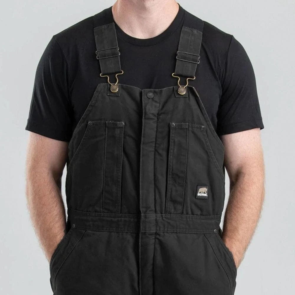 Original Washed Insulated Bib Overalls, Black, Size 3X Large-Tall By Berne 2 Original Washed Insulated Bib Overalls, Black, Size 3X Large-Tall By Berne - Image 2
