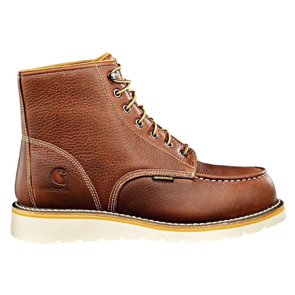 Steel Toe Wedge Boots, Tan, Men's Size 8 By Carhartt 4 Steel Toe Wedge Boots, Tan, Men's Size 8 By Carhartt - Image 4