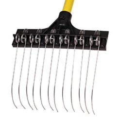 Groundskeeper II Shrub Rake With 9in Head And 55in Fiberglass Handle By TRG