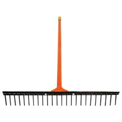 Steel 24 Tine Straight Rake By A.M. Leonard, 24in Width X 66in Handle, Lifetime Warranty