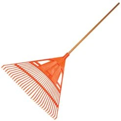 30-Inch Wide Poly Lawn Rake With American Ash Handle By A.M. Leonard
