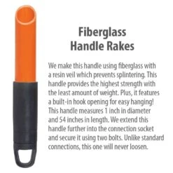 Spring Rake With 24-Tine Steel Head And Tuff-Strong™ Fiberglass Handle By A.M. Leonard -A.M. Leonard Tools Shop rake handles tuff strong 1