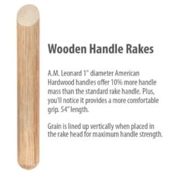 Spring Rake With 18-Tine Steel Head And American Ash Handle By A.M. Leonard -A.M. Leonard Tools Shop rake handles wood