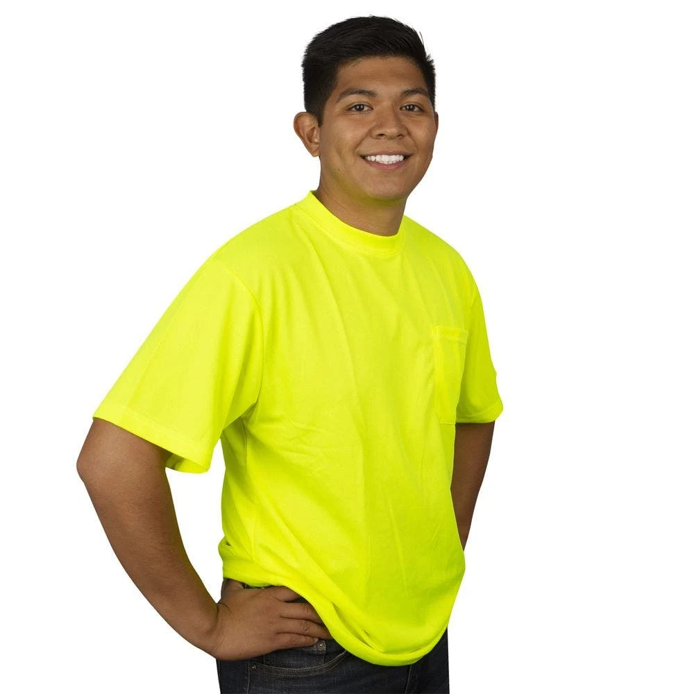 Birdseye Mesh Short Sleeve Tee, Non-Rated, Lime, Size 2X Large By Cordova 5 Birdseye Mesh Short Sleeve Tee, Non-Rated, Lime, Size 2X Large By Cordova - Image 5