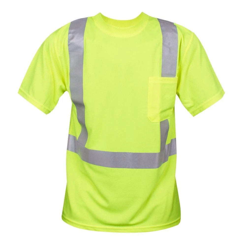 Class II Birdseye Mesh Short Sleeve Tee, ANSI Type II, Lime, Size Medium By Cordova 1 Class II Birdseye Mesh Short Sleeve Tee, ANSI Type II, Lime, Size Medium By Cordova