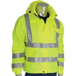 Breathable High-Visibility Rain Jacket