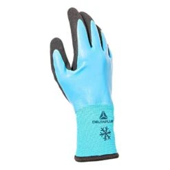 Delta Plus Latex-Coated Thermal Glove, Blue/Black, Extra-Large